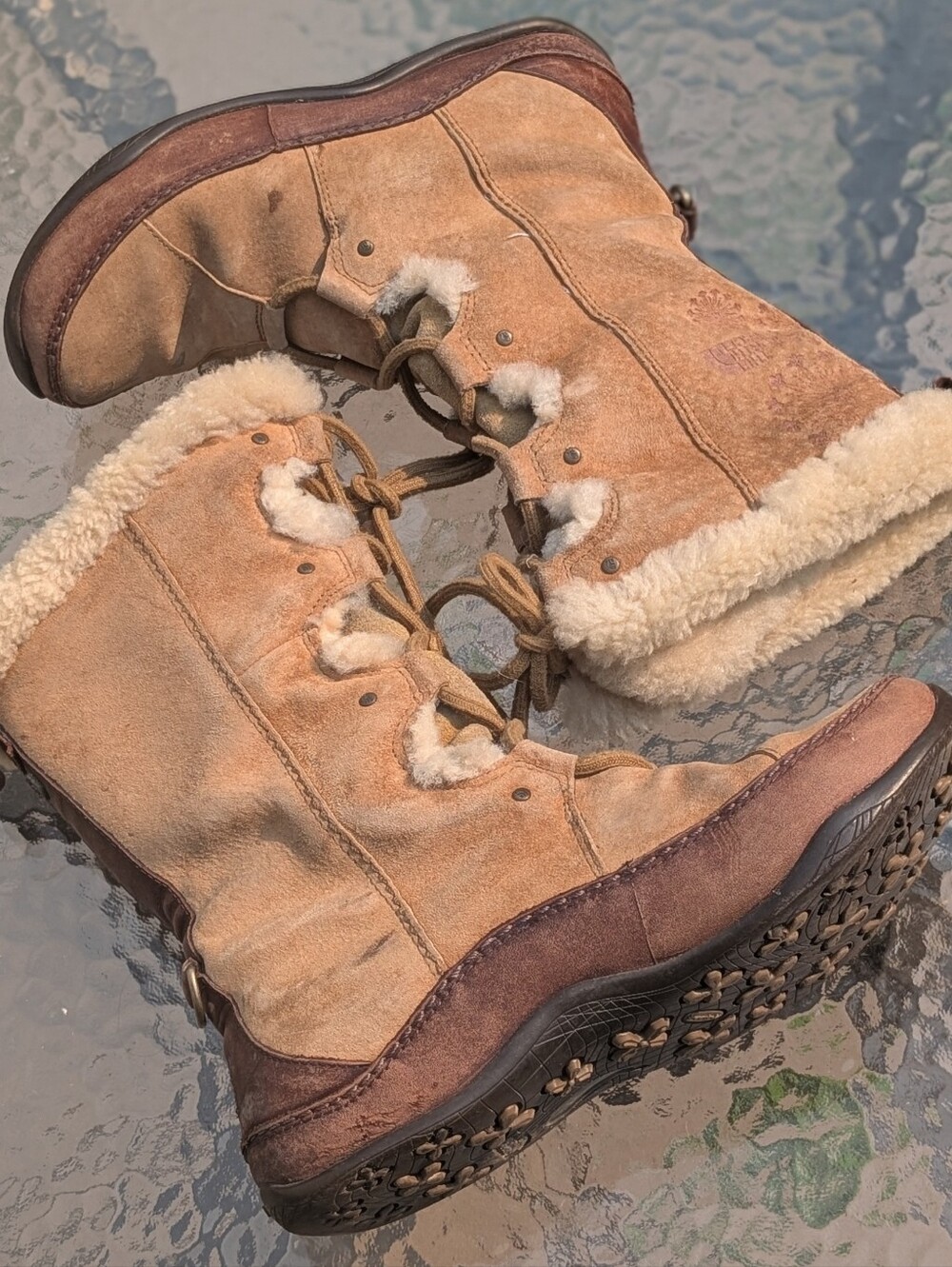 The North Face Icepick Primaloft Insulated Brown Suede Lace Up Boots Women’s 8